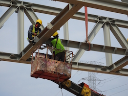 Steel Detailing - Workers and Crane